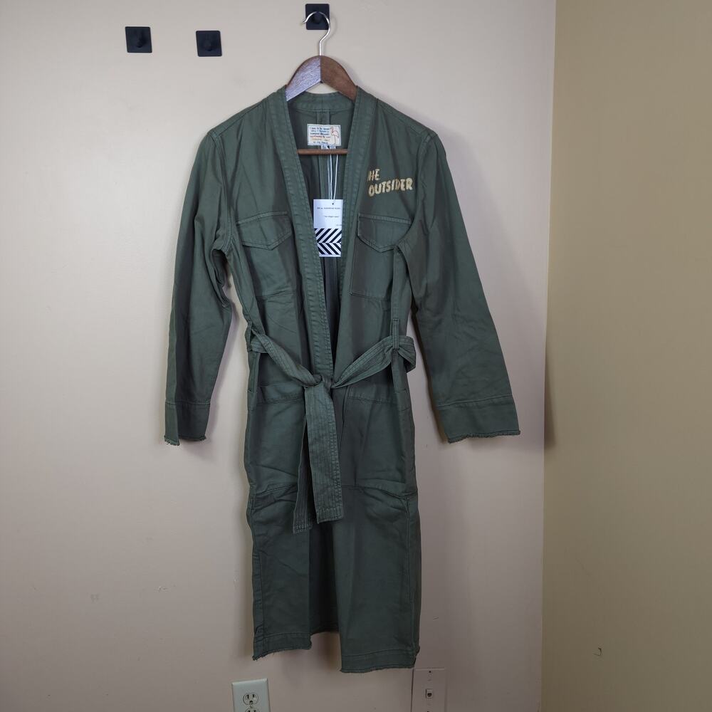 Sandrine Rose by Free People Long Army Jacket The Outsider Size M